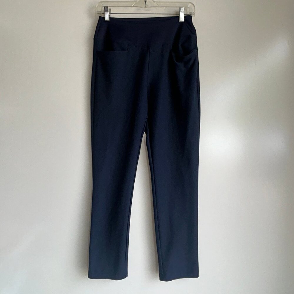 PUMA Navy Blue Pull-On Cropped Golf Pants Women's Small ~ EUC